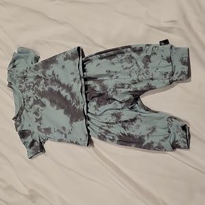 Never used tie dye baby size 3-6 month thin,  buttery soft set.
